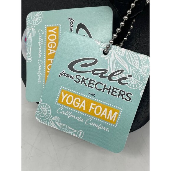 Cali By Skechers Womens Yoga Foam Rhinestone Embellished Flip Flops Black Size 9 - Picture 4 of 7